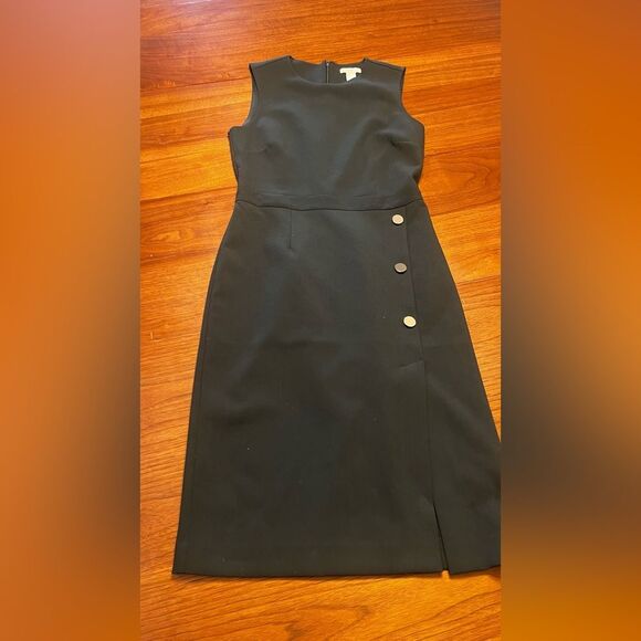 H&M Dress Dark Green Sleeveless Classic Pencil - Picture 2 of 7